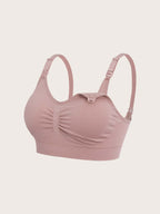 3pcs Maternity Simple Solid Comfort Nursing Bras