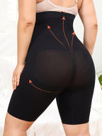 Plus High Waist Tummy Control Shapewear Shorts