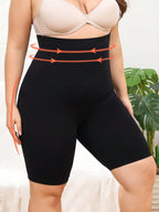 Plus High Waist Tummy Control Shapewear Shorts