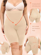 Plus High Waist Tummy Control Shapewear Shorts