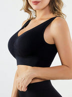 3PCS Solid Wireless Backless Sport Bra ,Breathable & Comfortable,Seamless Bras