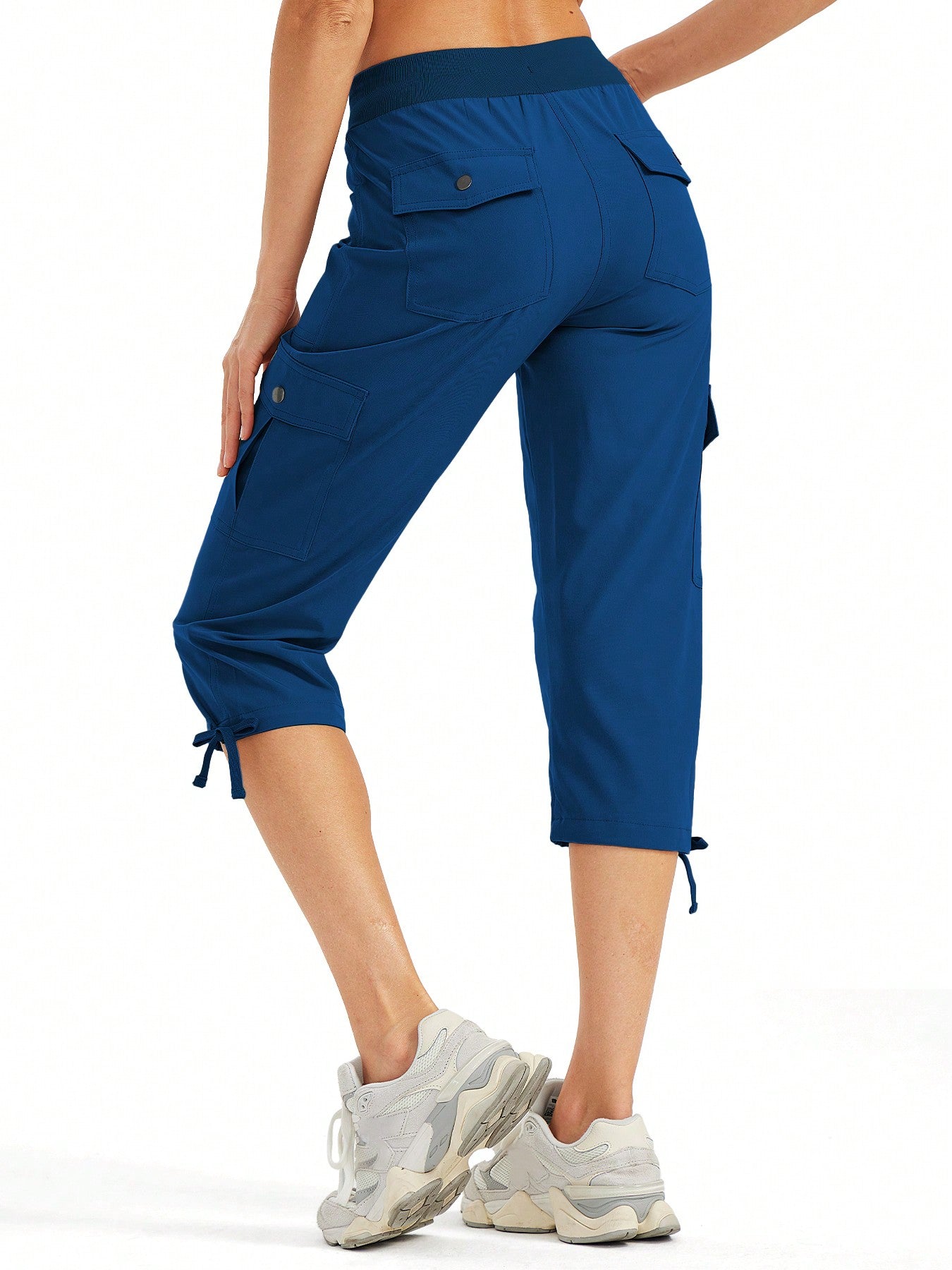 Women's Cargo Capris Hiking Pants Lightweight Quick Dry Outdoor Athletic Travel Casual Loose Comfy Cute Pockets