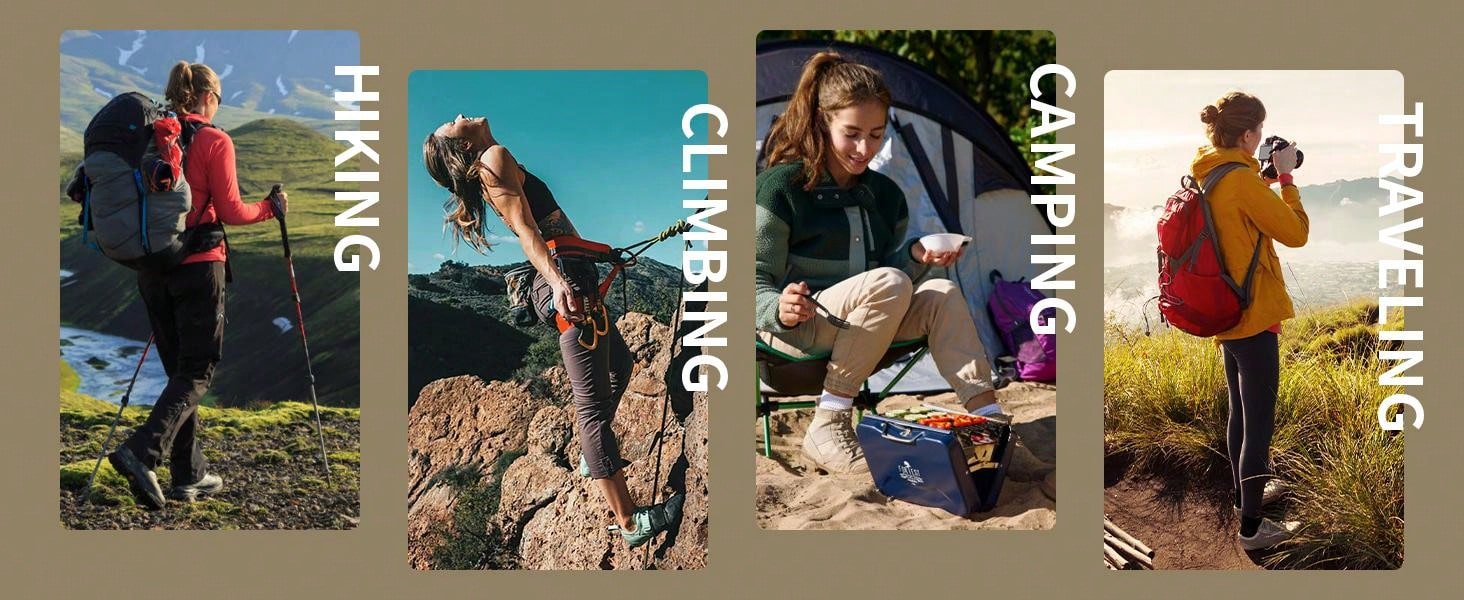 Women's Cargo Capris Hiking Pants Lightweight Quick Dry Outdoor Athletic Travel Casual Loose Comfy Cute Pockets