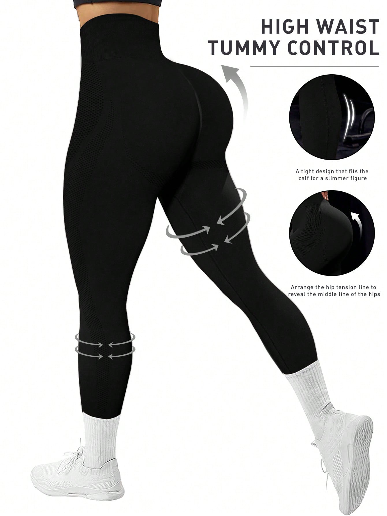 Women's Outdoor Leisure Yoga Tight-Fitting Fitness Running Seamless  Sports Leggings