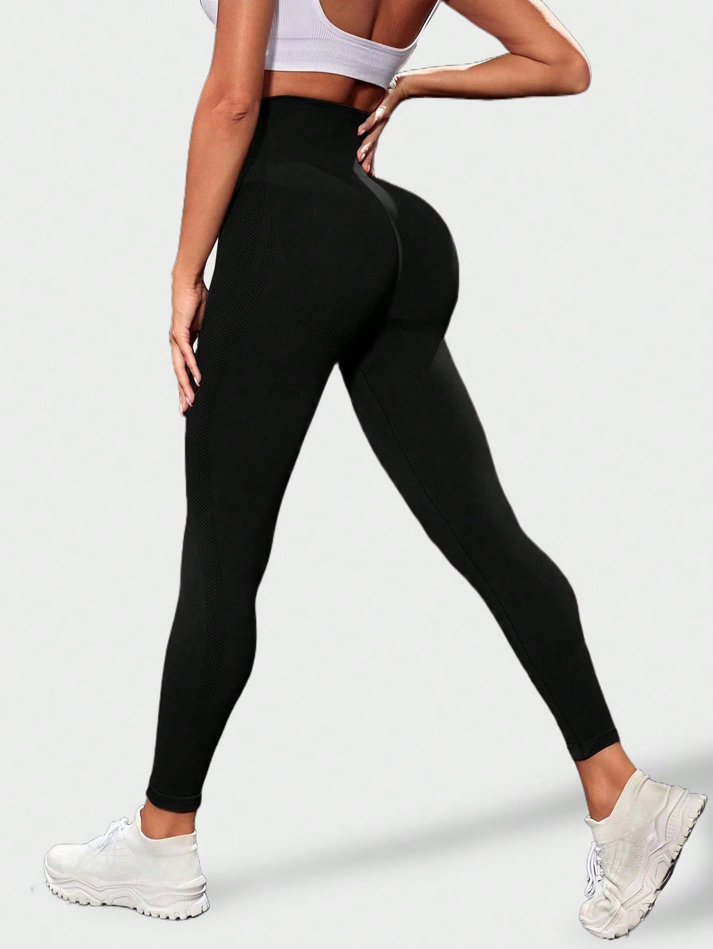 Women's Outdoor Leisure Yoga Tight-Fitting Fitness Running Seamless  Sports Leggings