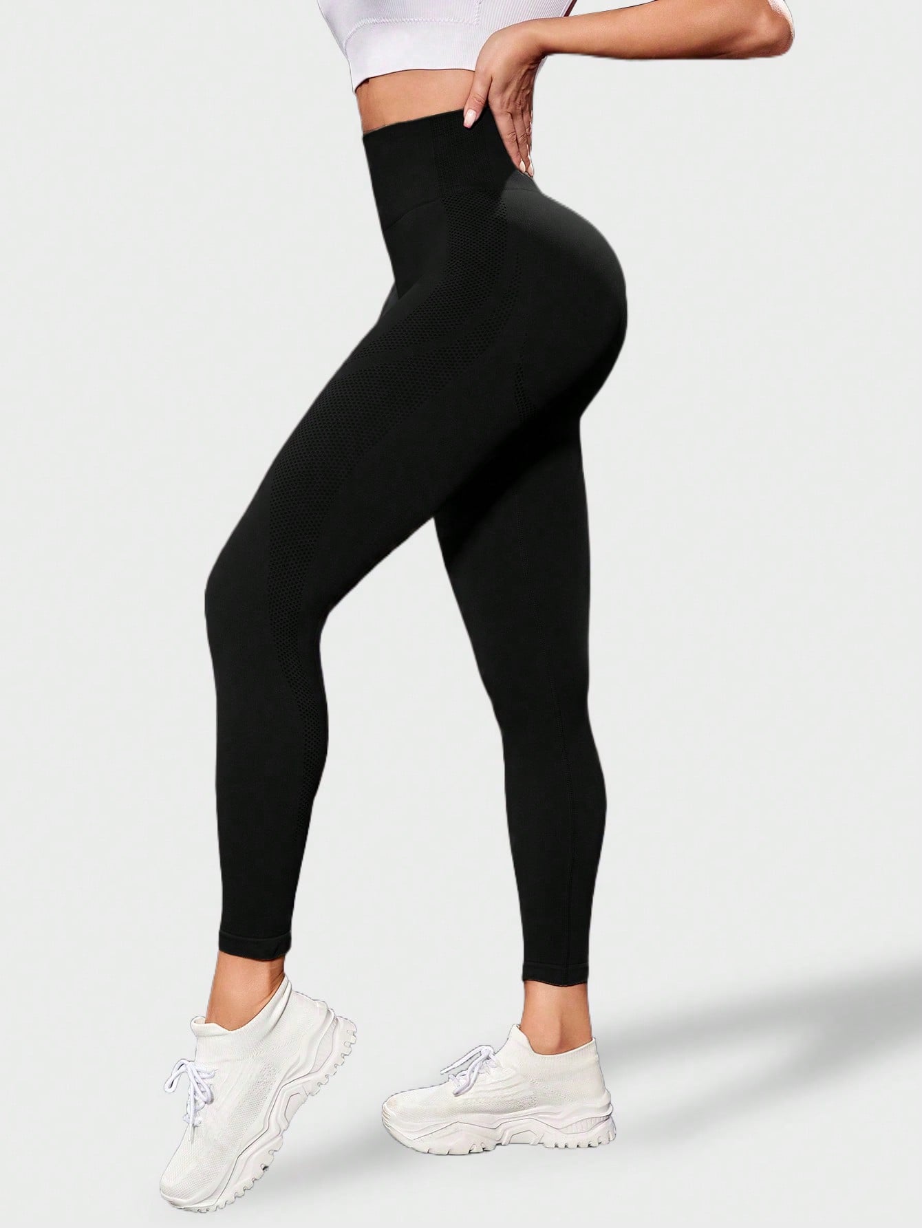 Women's Outdoor Leisure Yoga Tight-Fitting Fitness Running Seamless  Sports Leggings