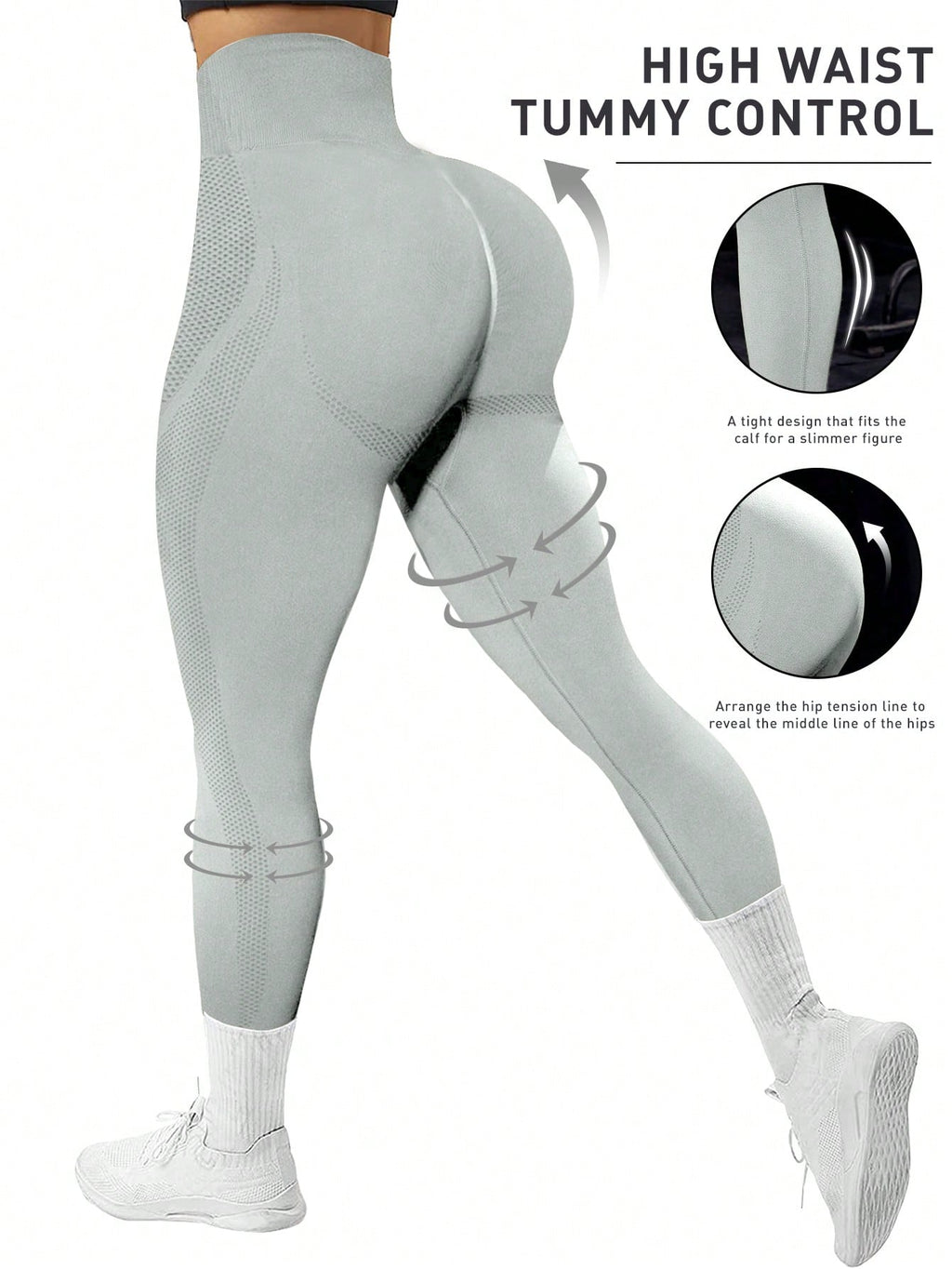 Women's Outdoor Leisure Yoga Tight-Fitting Fitness Running Seamless  Sports Leggings