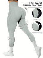 Women's Outdoor Leisure Yoga Tight-Fitting Fitness Running Seamless  Sports Leggings