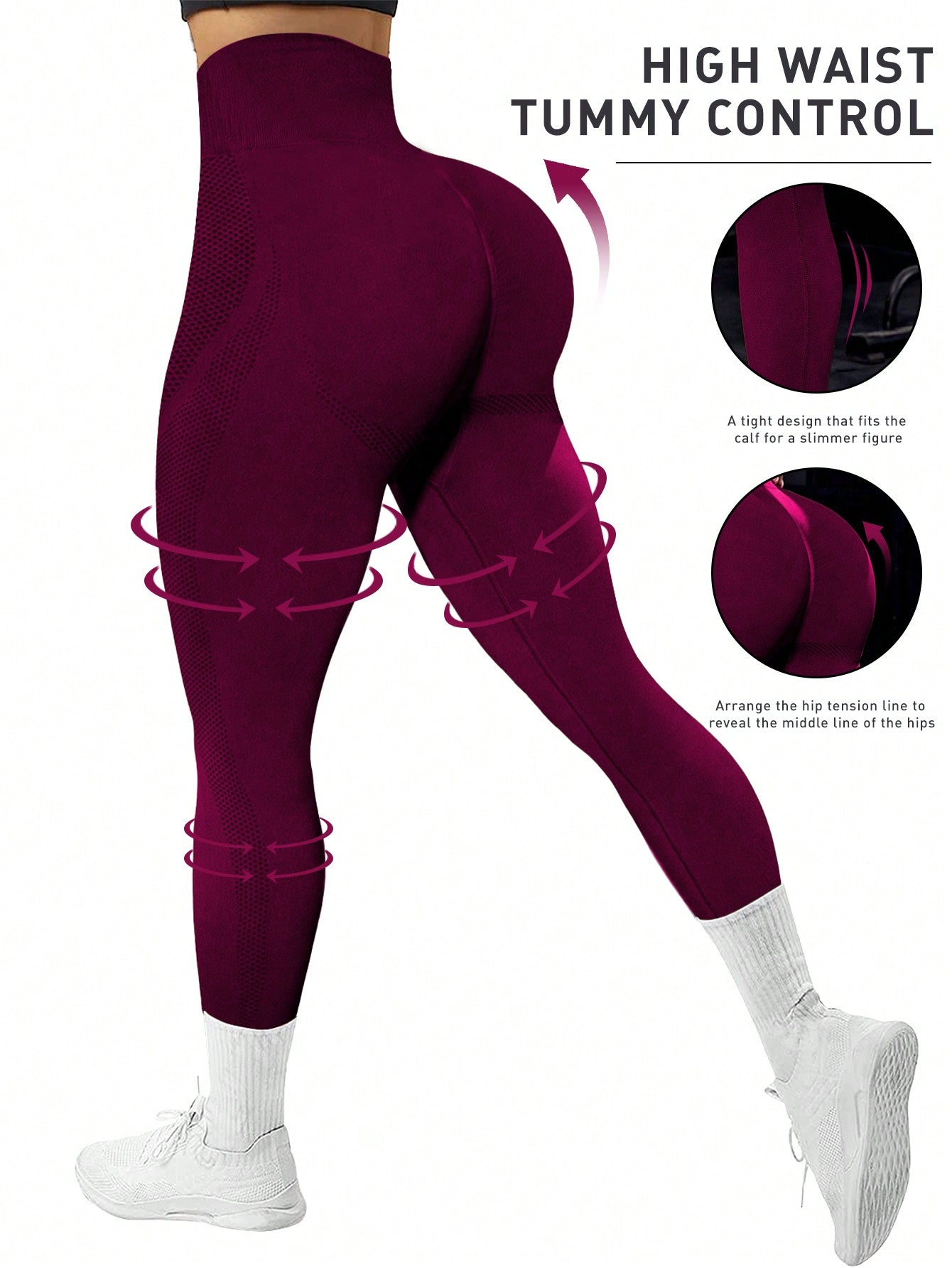 Women's Outdoor Leisure Yoga Tight-Fitting Fitness Running Seamless  Sports Leggings