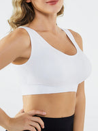 3PCS Solid Wireless Backless Sport Bra ,Breathable & Comfortable,Seamless Bras