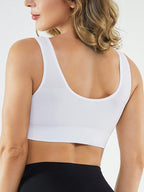 3PCS Solid Wireless Backless Sport Bra ,Breathable & Comfortable,Seamless Bras