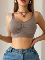 3pcs Maternity Simple Solid Comfort Nursing Bras