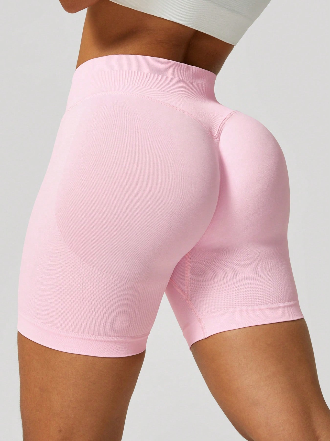 1pc Women's Solid Color Short Fitted Tight Workout Shorts