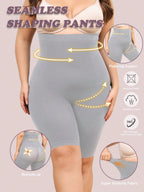 Plus High Waist Tummy Control Shapewear Shorts