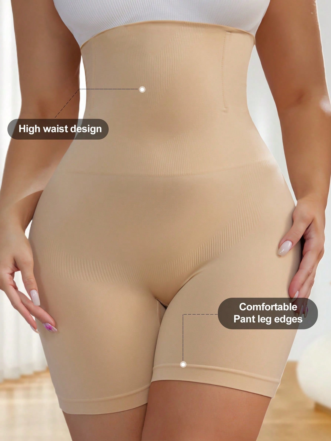 Plus Size High Waist Shaping Panties Seamless Tummy Control Panties Waist Trainer Body Shaper Slimming Sheath Woman Flat Belly Hip Butt Lifter Briefs Panty Shorts Women Underwear Girdle Shapewear
