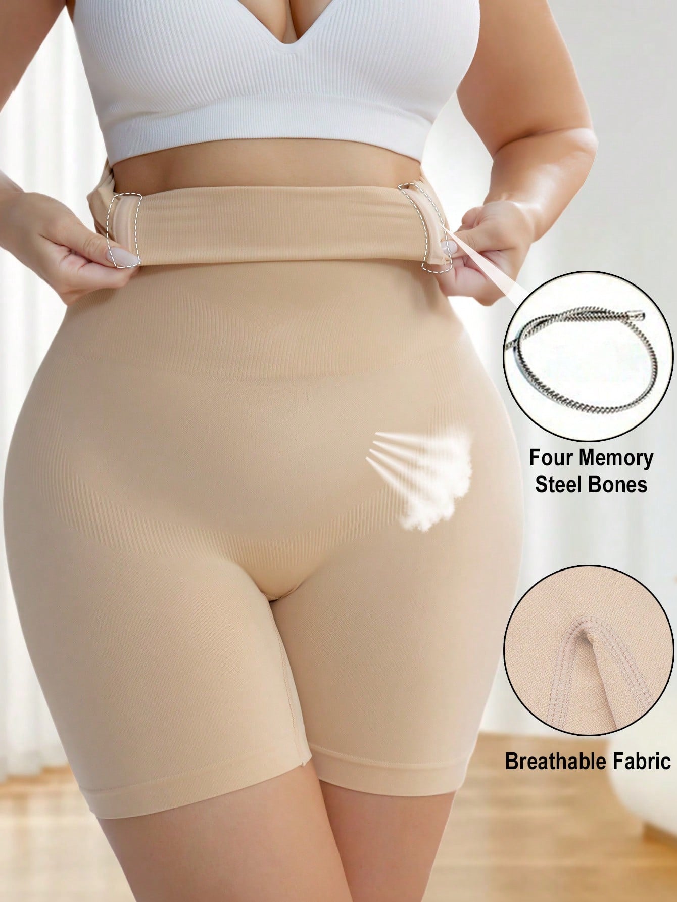 Plus Size High Waist Shaping Panties Seamless Tummy Control Panties Waist Trainer Body Shaper Slimming Sheath Woman Flat Belly Hip Butt Lifter Briefs Panty Shorts Women Underwear Girdle Shapewear