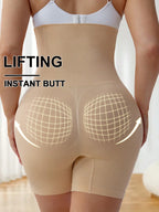 Plus Size High Waist Shaping Panties Seamless Tummy Control Panties Waist Trainer Body Shaper Slimming Sheath Woman Flat Belly Hip Butt Lifter Briefs Panty Shorts Women Underwear Girdle Shapewear