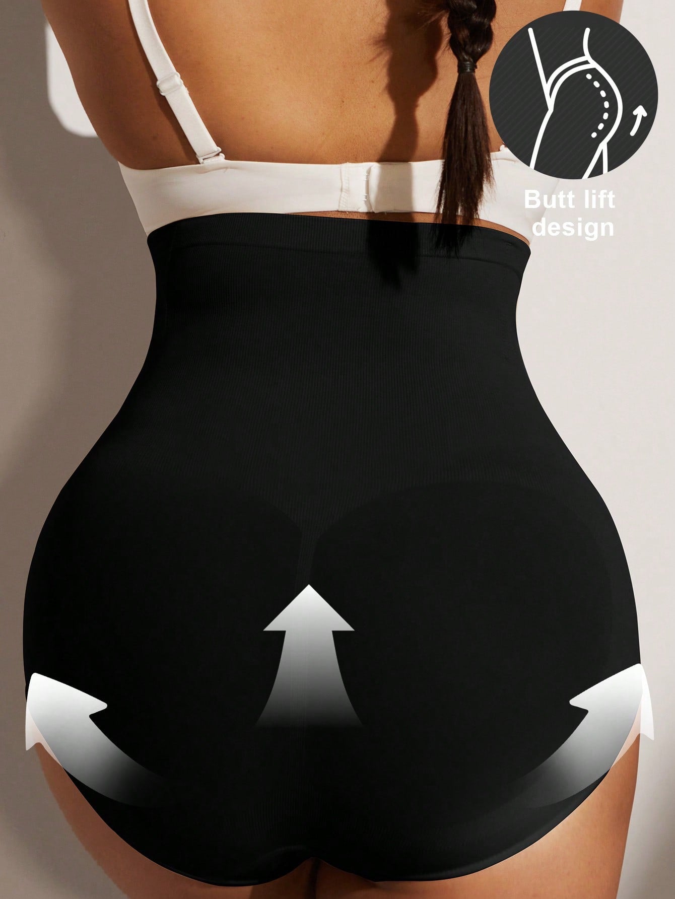 1pc Women High Waist Slimming Shapewear, Smooth Seamless Waist & Abdomen Control Bodysuit For Plus Size