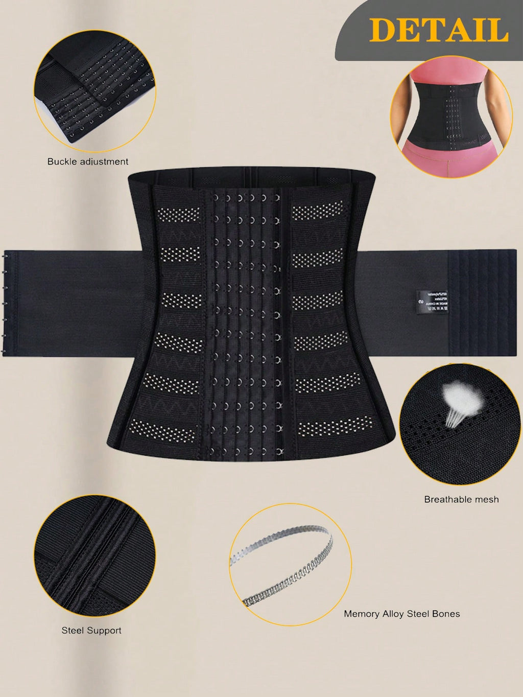 1pc Wrap Waist Trainer Double Belt Body Shaper Corset Shapewear Slimming Sheath Woman Flat Tightens Belly Sheath Waist Trainer Body Shaper