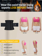 1pc Wrap Waist Trainer Double Belt Body Shaper Corset Shapewear Slimming Sheath Woman Flat Tightens Belly Sheath Waist Trainer Body Shaper