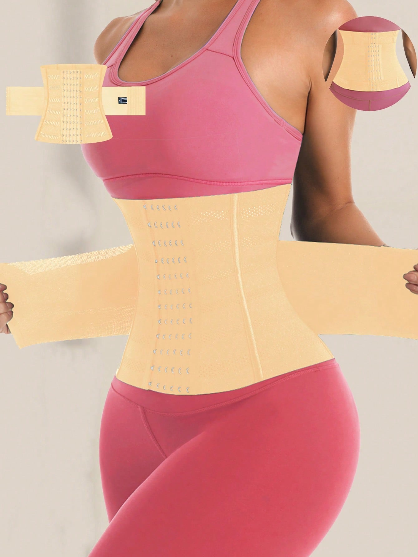 1pc Wrap Waist Trainer Double Belt Body Shaper Corset Shapewear Slimming Sheath Woman Flat Tightens Belly Sheath Waist Trainer Body Shaper
