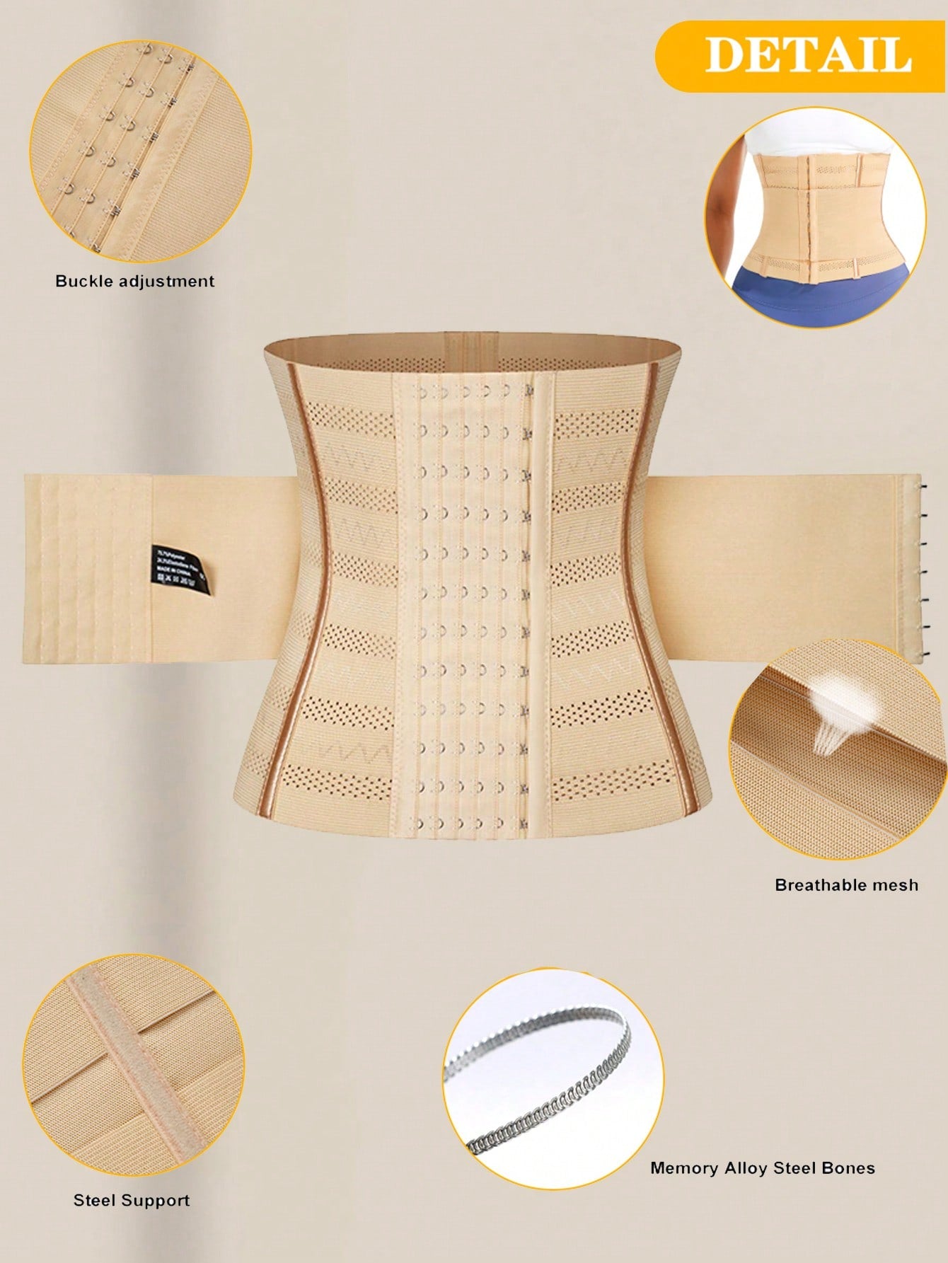 1pc Wrap Waist Trainer Double Belt Body Shaper Corset Shapewear Slimming Sheath Woman Flat Tightens Belly Sheath Waist Trainer Body Shaper