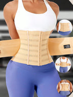1pc Wrap Waist Trainer Double Belt Body Shaper Corset Shapewear Slimming Sheath Woman Flat Tightens Belly Sheath Waist Trainer Body Shaper