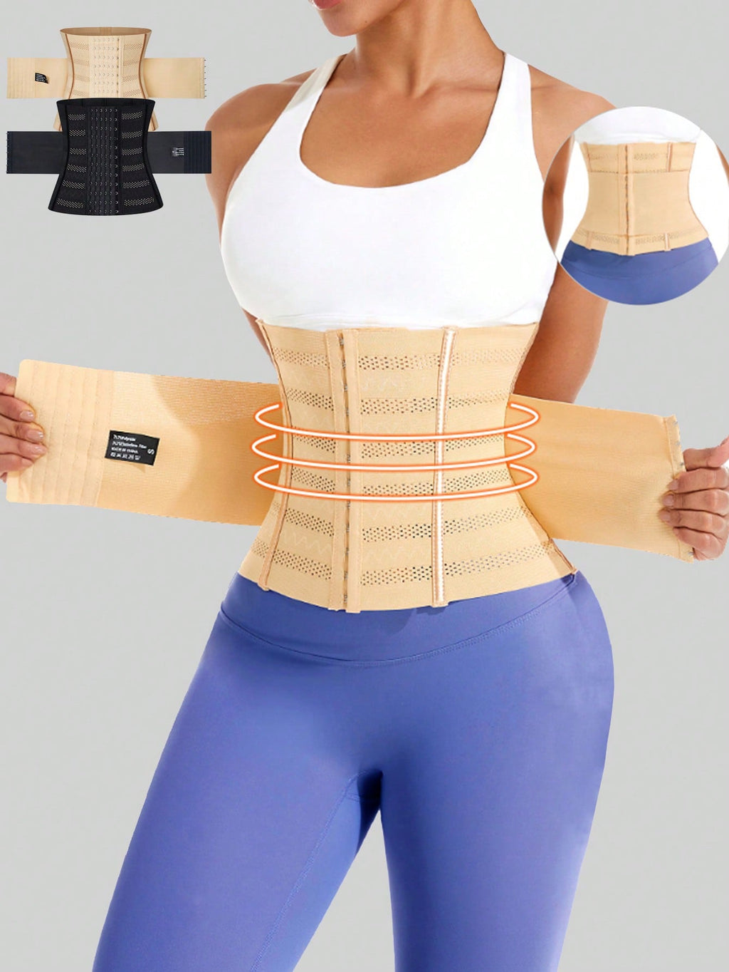 1pc Wrap Waist Trainer Double Belt Body Shaper Corset Shapewear Slimming Sheath Woman Flat Tightens Belly Sheath Waist Trainer Body Shaper