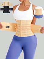 1pc Wrap Waist Trainer Double Belt Body Shaper Corset Shapewear Slimming Sheath Woman Flat Tightens Belly Sheath Waist Trainer Body Shaper