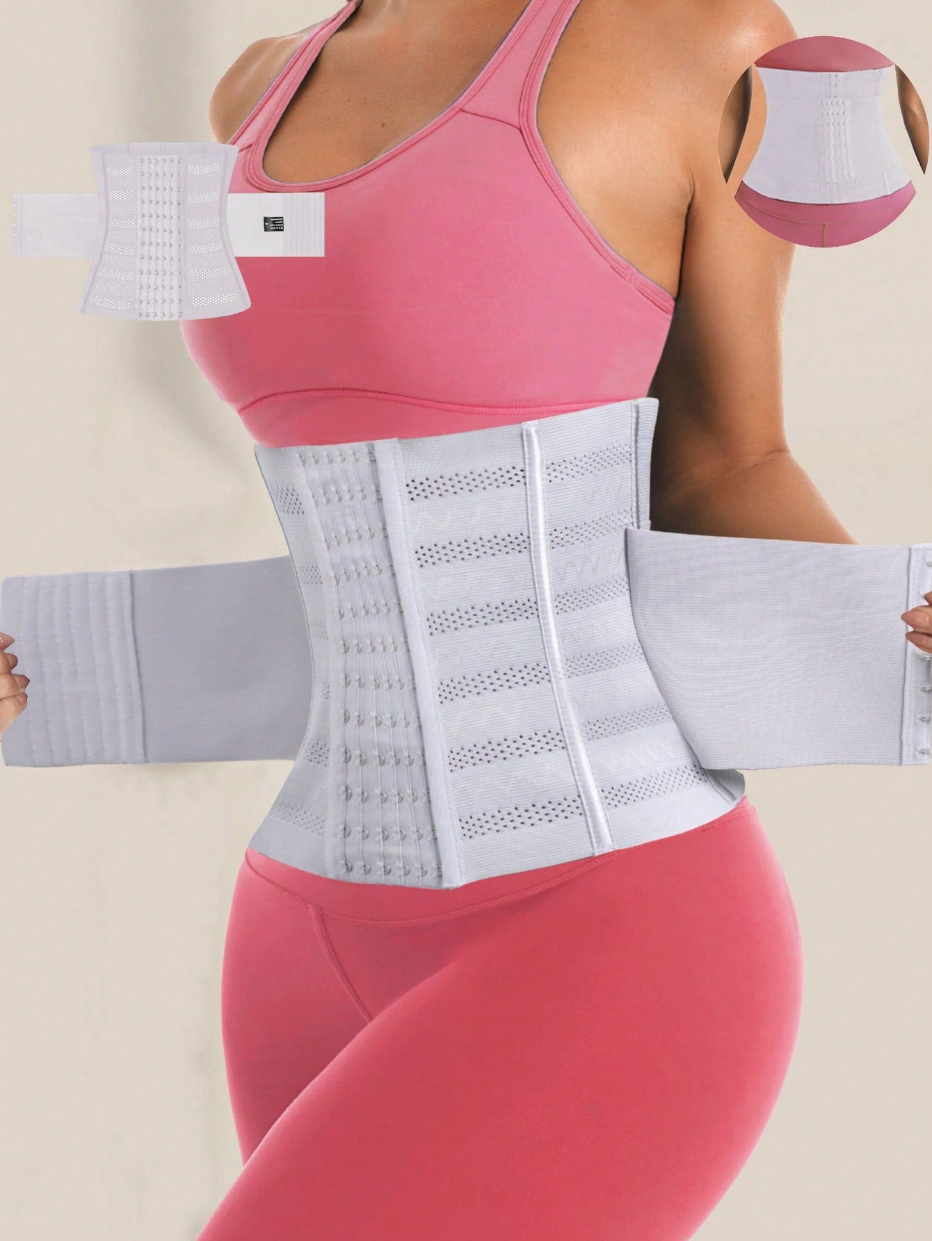 1pc Wrap Waist Trainer Double Belt Body Shaper Corset Shapewear Slimming Sheath Woman Flat Tightens Belly Sheath Waist Trainer Body Shaper