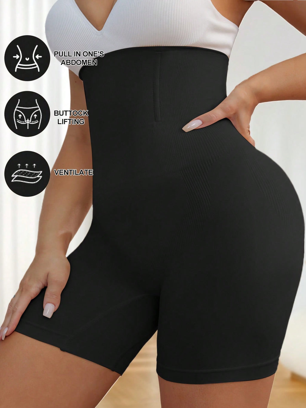 Plus Size High Waist Shaping Panties Seamless Tummy Control Panties Waist Trainer Body Shaper Slimming Sheath Woman Flat Belly Hip Butt Lifter Briefs Panty Shorts Women Underwear Girdle Shapewear