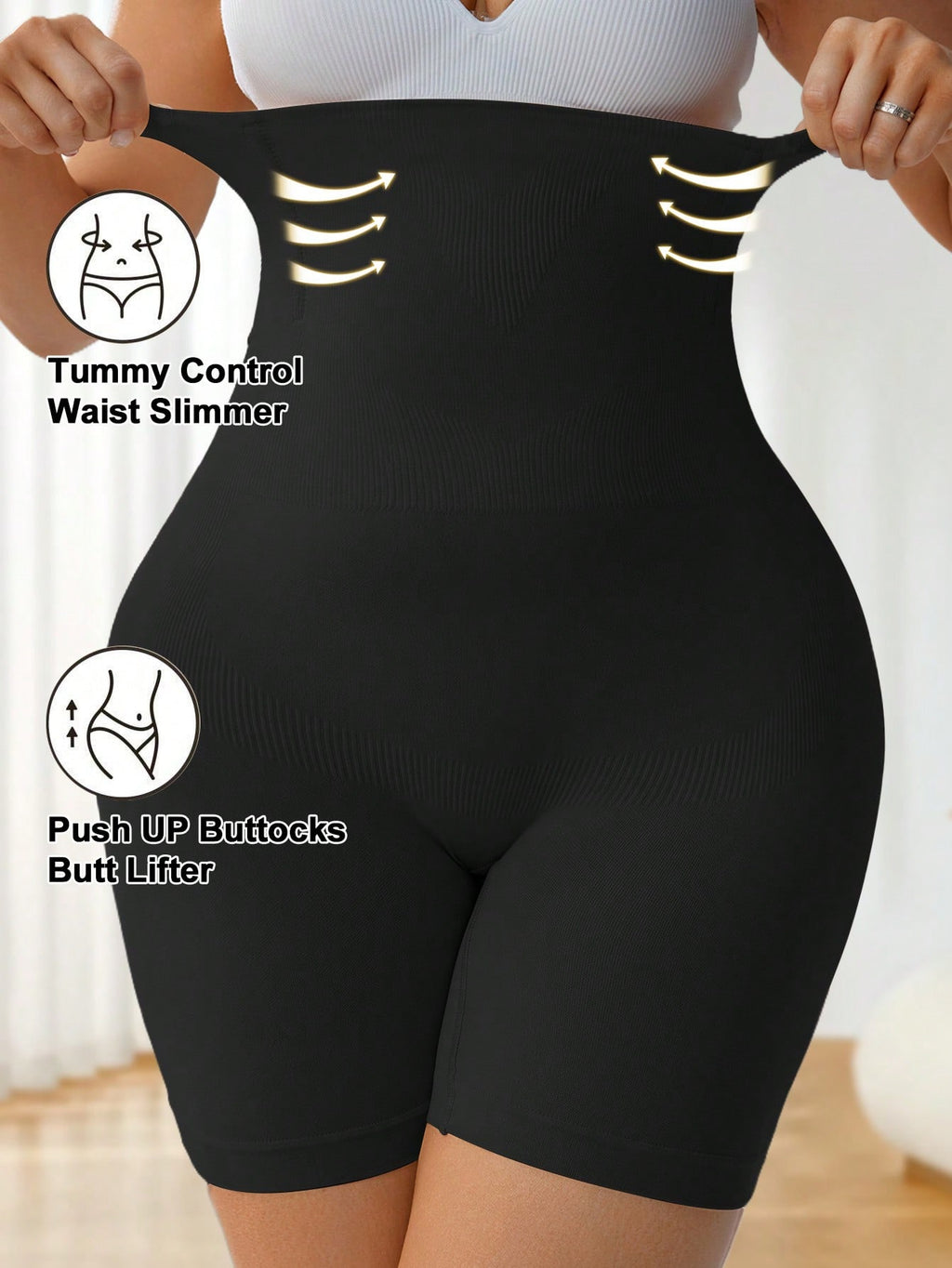 Plus Size High Waist Shaping Panties Seamless Tummy Control Panties Waist Trainer Body Shaper Slimming Sheath Woman Flat Belly Hip Butt Lifter Briefs Panty Shorts Women Underwear Girdle Shapewear