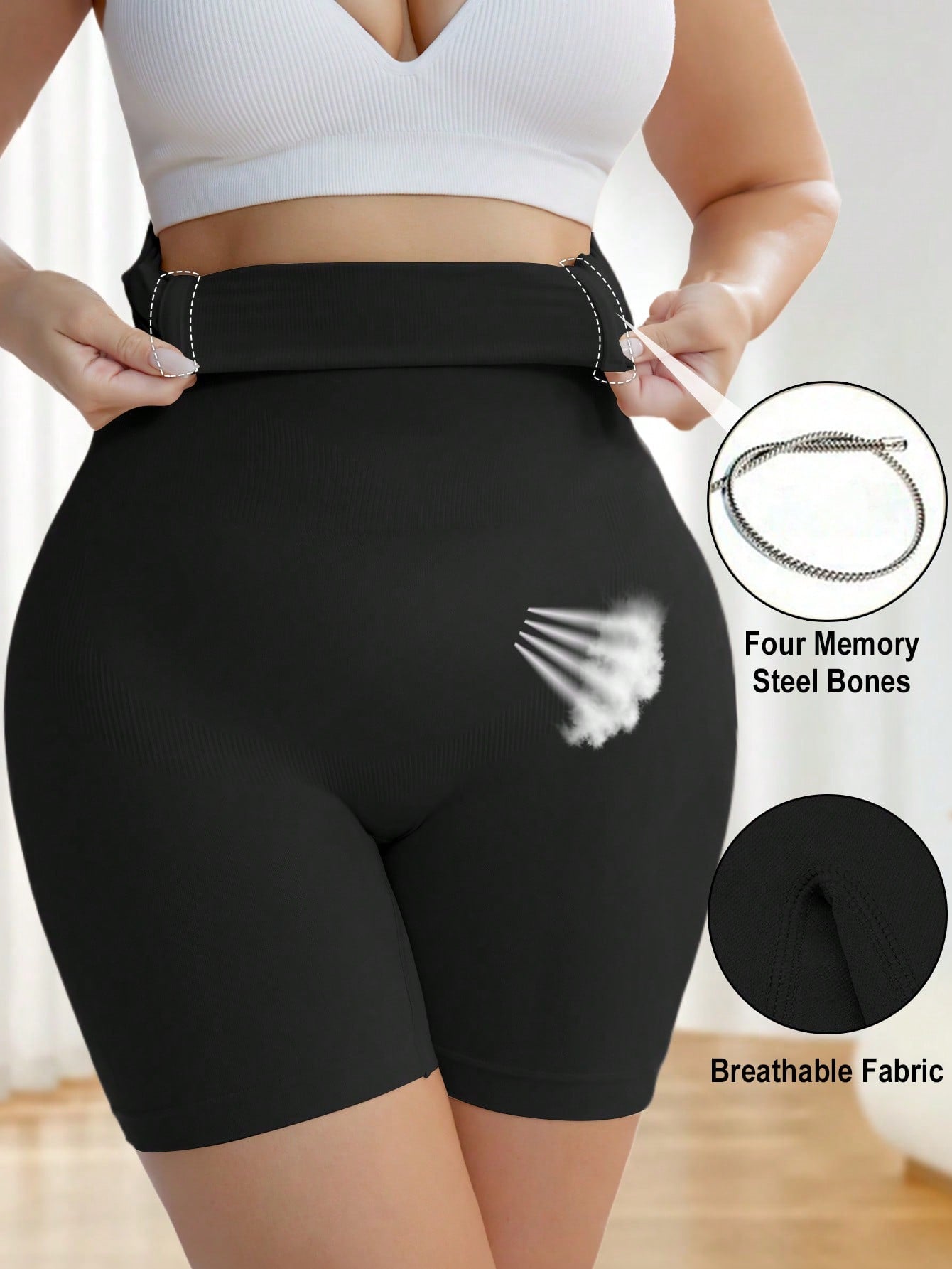 Plus Size High Waist Shaping Panties Seamless Tummy Control Panties Waist Trainer Body Shaper Slimming Sheath Woman Flat Belly Hip Butt Lifter Briefs Panty Shorts Women Underwear Girdle Shapewear