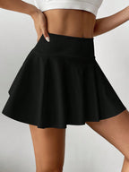 High Waist White Tennis Skirt Pants 2 In 1 Anti-Flashing Golf Badminton Fitness Skirt, Summer Sports Skirt With Pockets For Yoga, Outdoor Running Exercise, New Women Skirt Pants