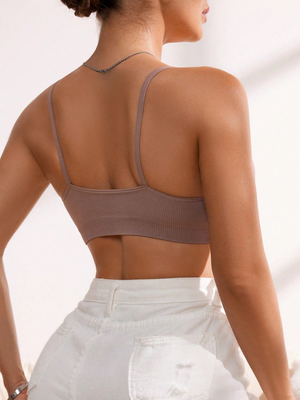 3pcs/Set Seamless Ribbed Wireless Casual Women Bras