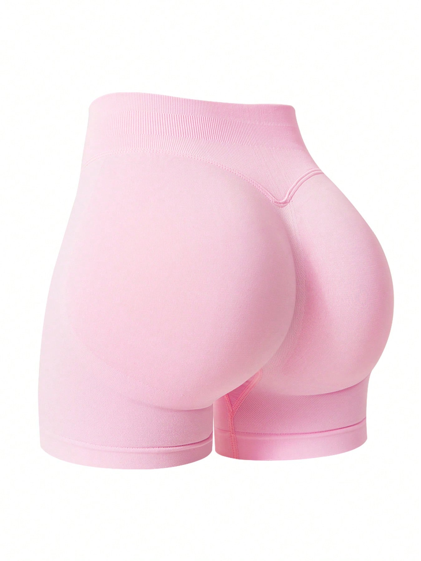 1pc Women's Solid Color Short Fitted Tight Workout Shorts