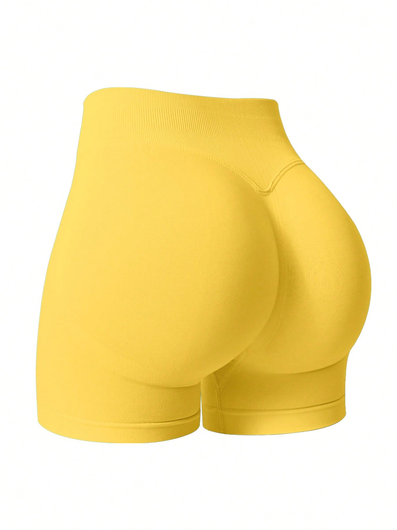 1pc Women's Solid Color Short Fitted Tight Workout Shorts