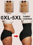 1pc Women High Waist Slimming Shapewear, Smooth Seamless Waist & Abdomen Control Bodysuit For Plus Size