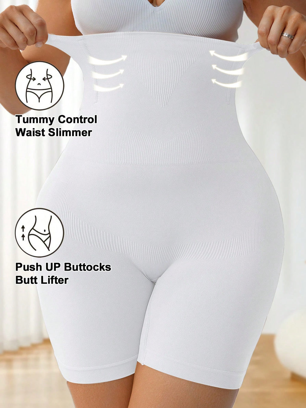 Plus Size High Waist Shaping Panties Seamless Tummy Control Panties Waist Trainer Body Shaper Slimming Sheath Woman Flat Belly Hip Butt Lifter Briefs Panty Shorts Women Underwear Girdle Shapewear