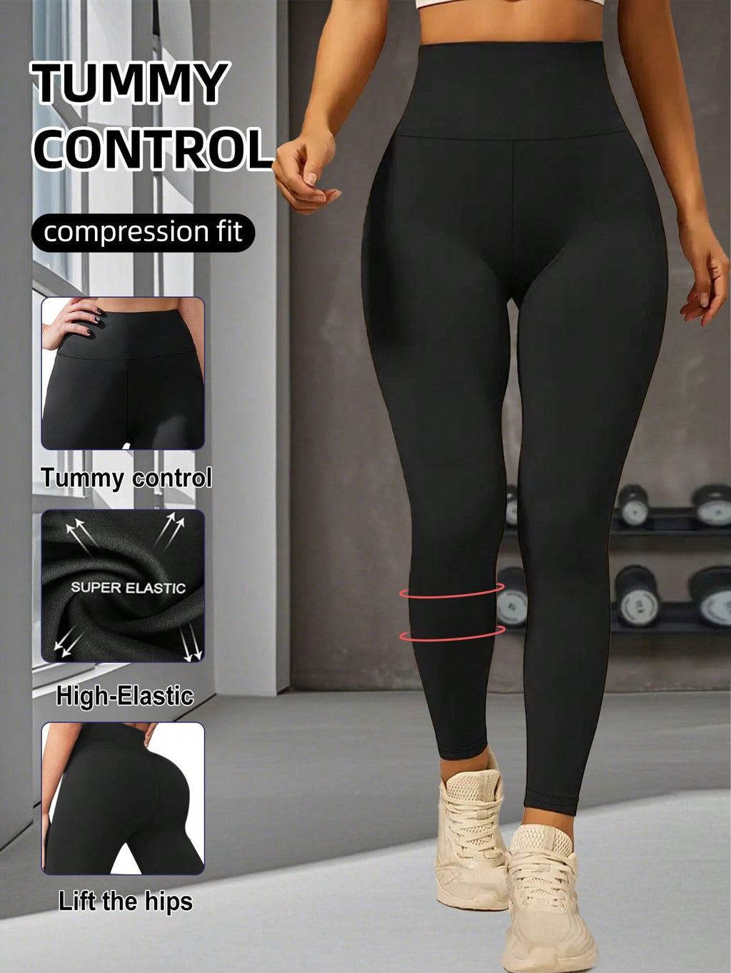 Women High Waist Long Workout Leggings, Summer Sports Casual Pants, Cinched Waist Lifting Yoga Trousers, Firm Abdominal Control Base Layer Pants