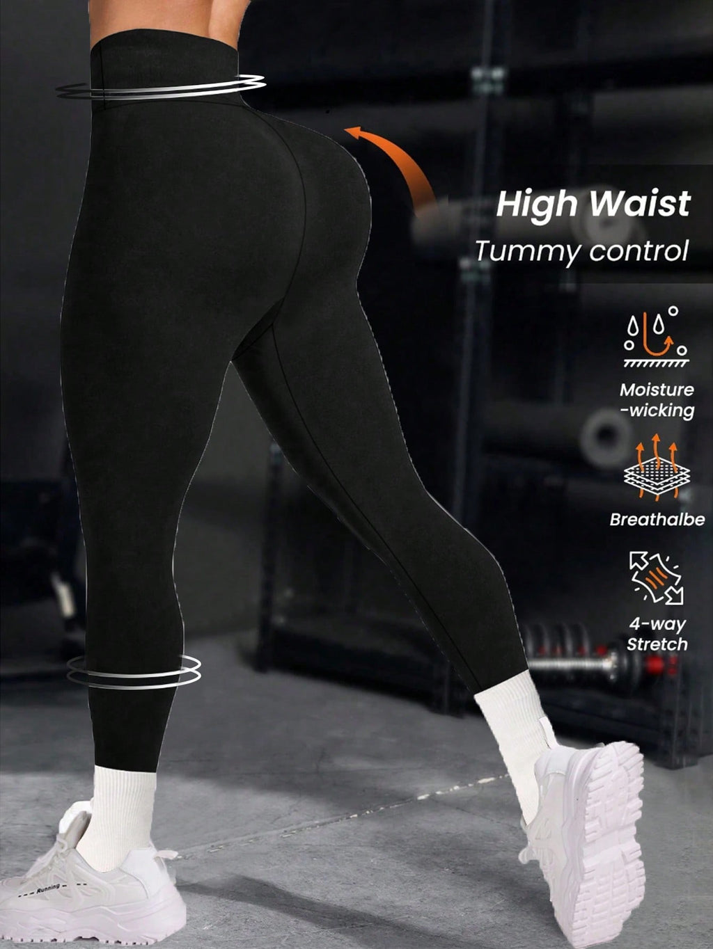 Women High Waist Long Workout Leggings, Summer Sports Casual Pants, Cinched Waist Lifting Yoga Trousers, Firm Abdominal Control Base Layer Pants