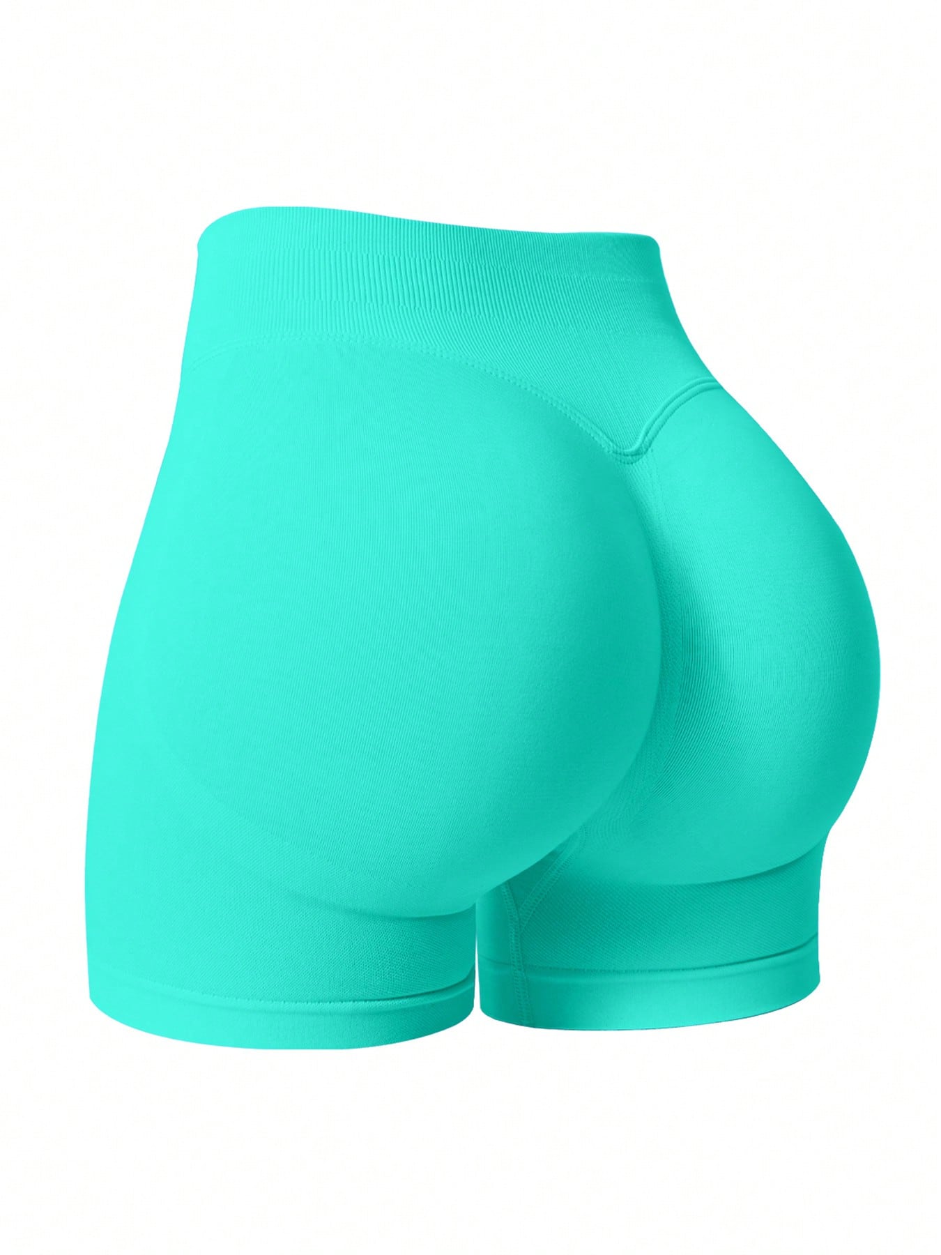 1pc Women's Solid Color Short Fitted Tight Workout Shorts