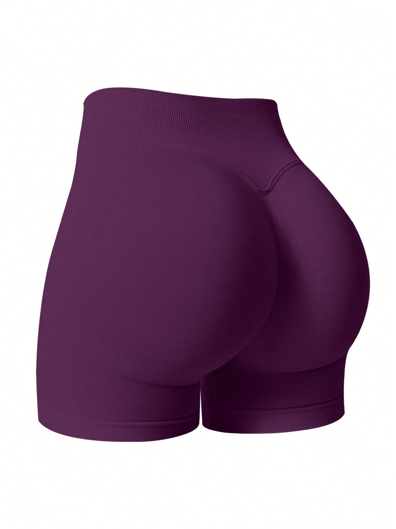 1pc Women's Solid Color Short Fitted Tight Workout Shorts