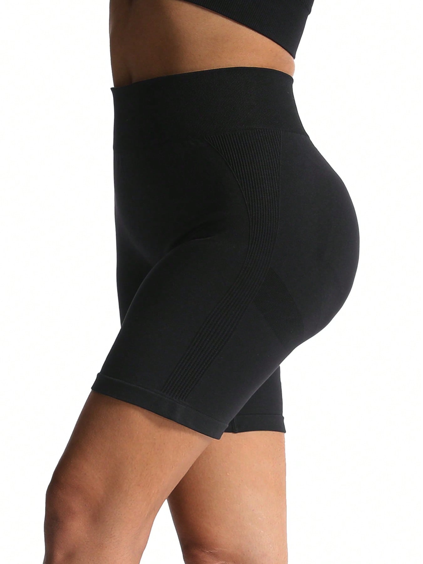 Plus Size Women's Elastic Yoga Shorts, High Waisted, Squat-Proof, Tummy Control, Suitable For Workout, Exercise, Cycling, Compression Shorts For Fitness Enthusiasts