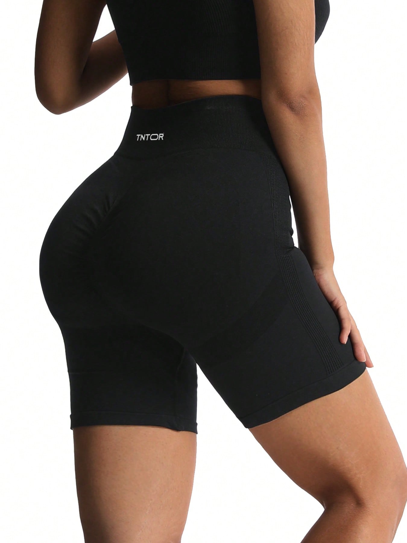 Plus Size Women's Elastic Yoga Shorts, High Waisted, Squat-Proof, Tummy Control, Suitable For Workout, Exercise, Cycling, Compression Shorts For Fitness Enthusiasts