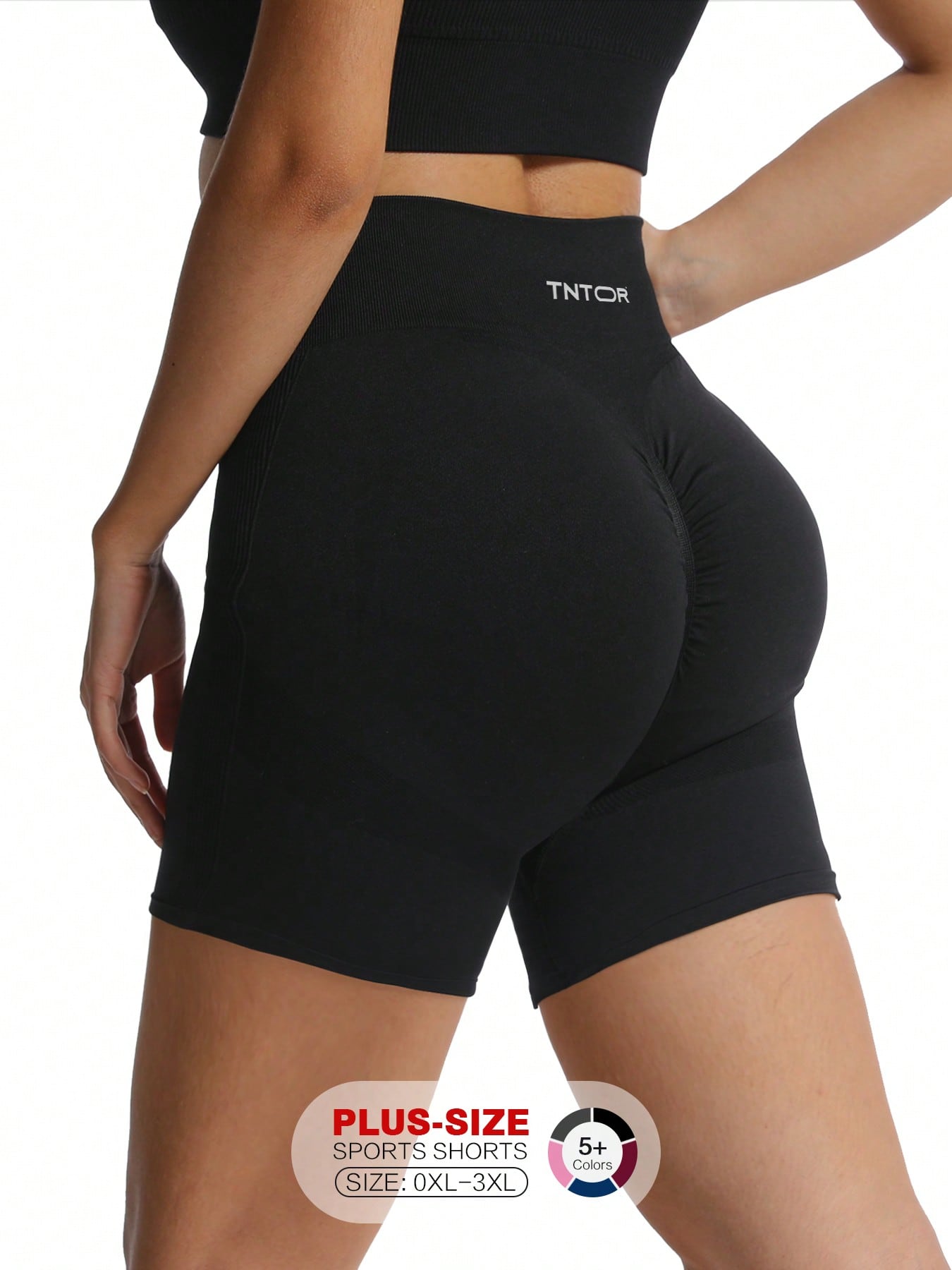Plus Size Women's Elastic Yoga Shorts, High Waisted, Squat-Proof, Tummy Control, Suitable For Workout, Exercise, Cycling, Compression Shorts For Fitness Enthusiasts