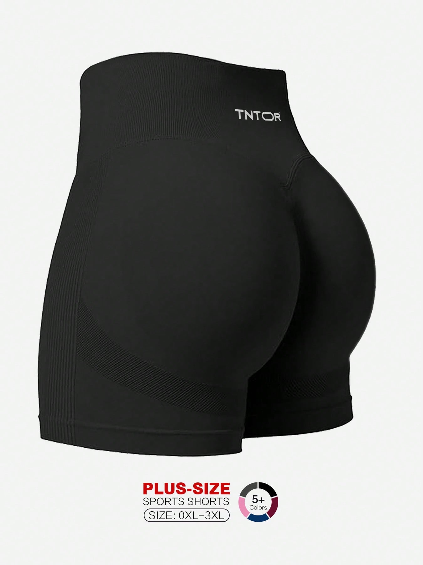 Plus Size Women's Elastic Yoga Shorts, High Waisted, Squat-Proof, Tummy Control, Suitable For Workout, Exercise, Cycling, Compression Shorts For Fitness Enthusiasts