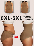 1pc Women High Waist Slimming Shapewear, Smooth Seamless Waist & Abdomen Control Bodysuit For Plus Size