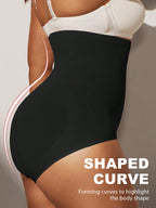 1pc Women High Waist Slimming Shapewear, Smooth Seamless Waist & Abdomen Control Bodysuit For Plus Size